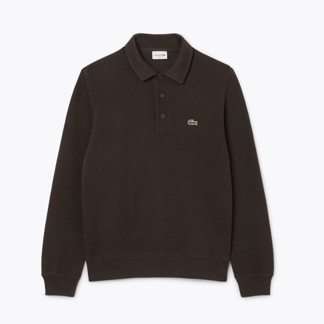 LC - Ribbed Cotton Polo Collar Sweatshirt