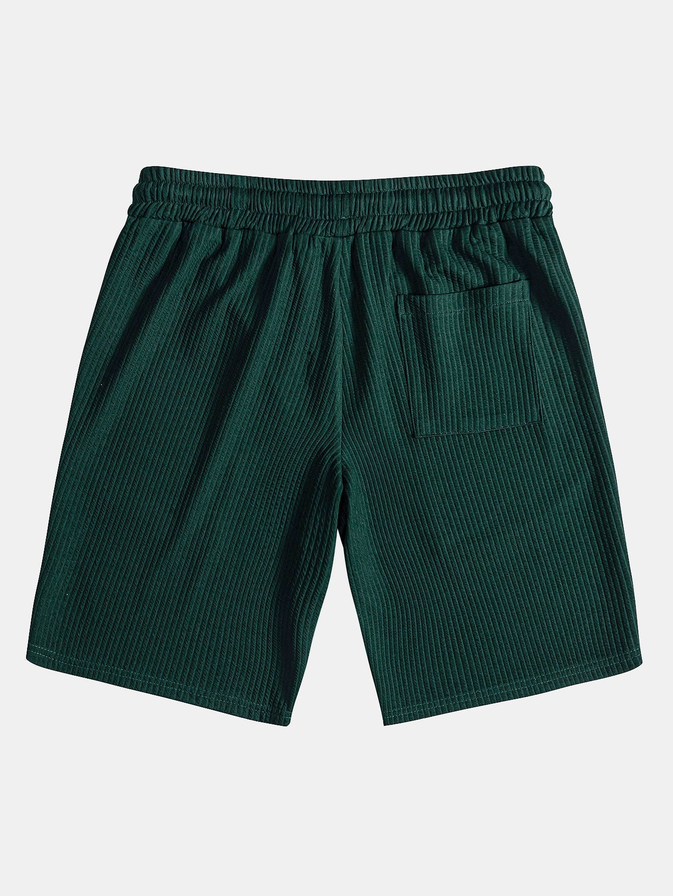 Textured V-Neck Polo & Shorts