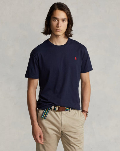 Ralph Lauren Classic Fit Jersey Crewneck Men's Navy Blue T-Shirt