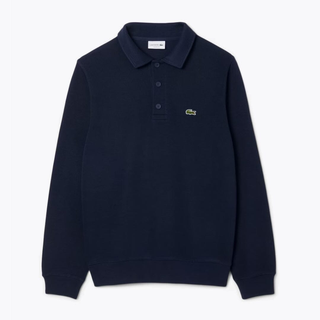 LC - Ribbed Cotton Polo Collar Sweatshirt