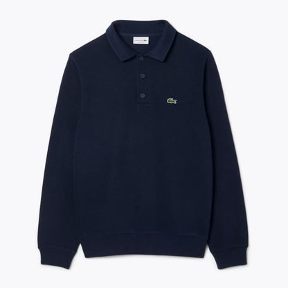 LC - Ribbed Cotton Polo Collar Sweatshirt