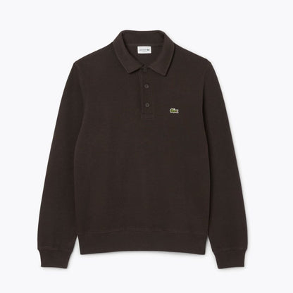LC - Ribbed Cotton Polo Collar Sweatshirt